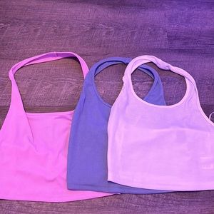 set of three halter tank tops